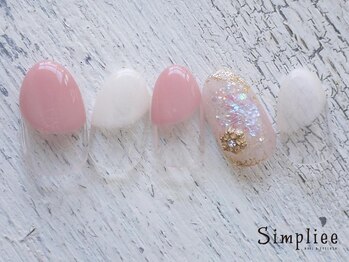 【HAND】塗りかけデザインネイル