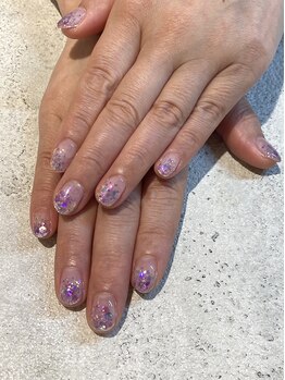 エーネイルサロン プラーカ本店(A-Nail Salon)の写真/【HAND】ラメグラデーション♪自他店オフ無料★丁寧な施術とお手頃価格で存分にネイルを楽しむ♪