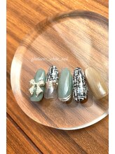 ファレノホワイト/定額ネイルデザイン/　秋冬