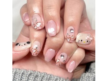 キティ、ポチャッコネイル