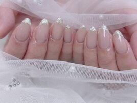 ガラスフレンチネイル