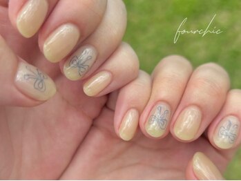 フォーシック 大森(fourchic)/手描きリボンネイル