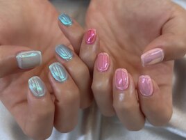 グラデーションオーロラネイル