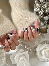 ツイード×黒白　¥9500