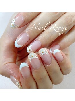 ネイルルージュ(Nail Rouge)/白フレンチネイル