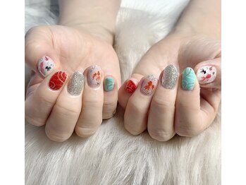 モモ(Momo)/大人夏金魚アートネイル