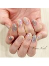 上品な押し花ネイル