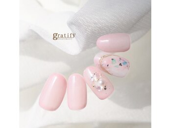 グラティフィー 梅田店(gratify)/ちゅるんピンクネイル