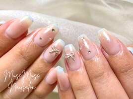 水色スキニーフレンチ