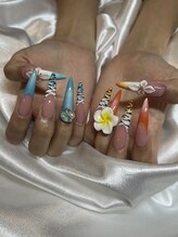 ネイルサロン ココロジー(COCOLOGY)/夏デザイン　ギャルネイル