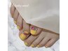 期間限定オフ無料！フットネイルワンカラー×親指アート¥8800→¥7700