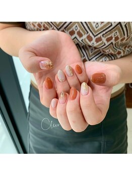 クリア(Clear)/オレンジブラウンニュアンス