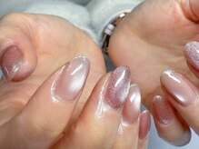 ネイルルームリラ 川崎(nailroom lilas)/マグネットワンカラー＊自爪育成