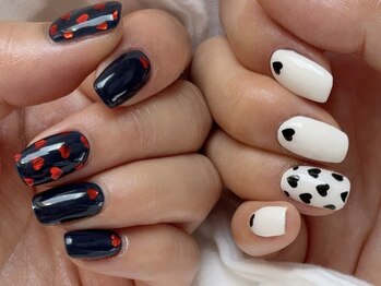 グロスネイル(gloss nail)/ジェルアート/ハートネイル