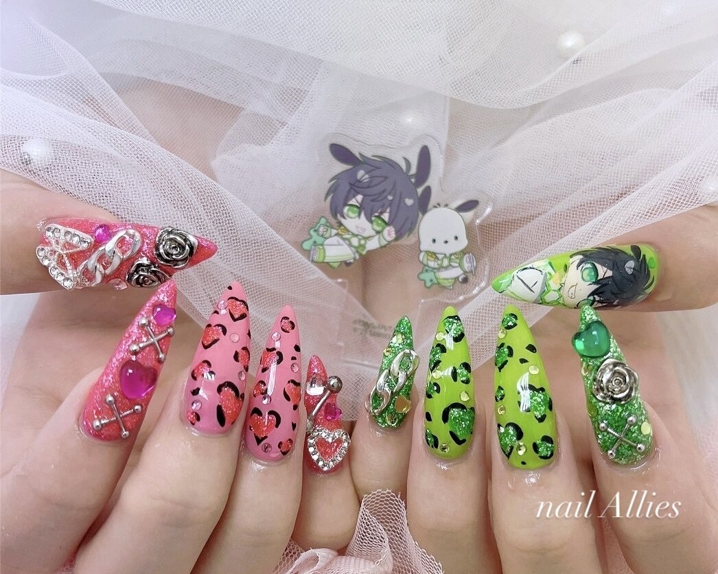 ネイルアート用具セット 黒とピンク ネイルアート用具セット 黒とピンク