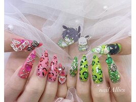 痛ネイル スカルプ ヒョウ柄