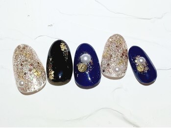 ジョジョ 千里中央店(JOJO)/和装＆成人式ネイル￥８５００