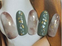 ネイルサロン リリオ(Nail Salon Ririo)/ふんわりタイダイ柄ネイル