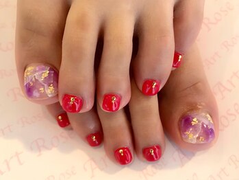 ネイルサロンアンドネイルスクールアートローズ 町田店(Art Rose)/親指フリーアート♪FOOTネイル
