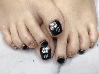 ネイルアトリエルカ(nail atelier LUCA)/M-89キラキラモードフットネイル