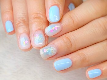 グロスネイル(gloss nail)/シェラック/お花ネイル