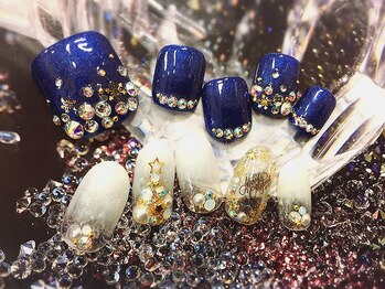 クリスタルネイル ボンベルタ橘店(CRYSTAL NAIL)/クリスマスネイル