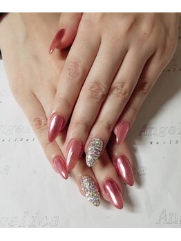 ネイルサロン アンジェリカ(Angelica)/No.1 ミラーネイル6000円