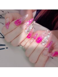 #ガラスネイル#スカルプ