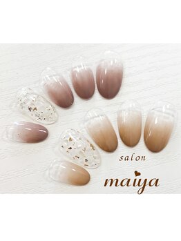 シェル×グラデーションネイル