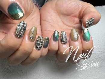 ネイルセッション(nail session)/ツイード×マグネット