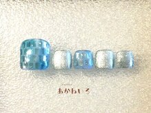 ネイルサロン あかねいろ/春色　シースルーフットネイル