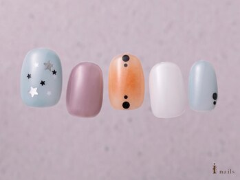 アイネイルズ 横浜WEST店(I-nails)/ちぐはぐ星チーク8480円
