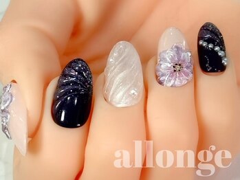 美サロン アロンジェ甲府向町店/立体感フラワーアートネイル☆