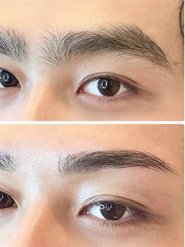 エンドアイ(&i)の写真/【メンズ眉毛人気★】顔型診断による眉WAXで印象度UP!本格的な小顔矯正との同時施術で[美眉&小顔]が叶う♪