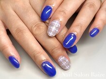 ライズ 本町店(Raize)/チェックネイル/ブルーネイル