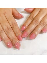 ブーケラテ(bouquet latte)/ワンカラー先端ラメフレンチ