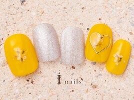 メタルハート押し花ネイル8480円