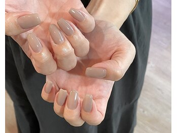 オテモネイル(otemo.nail)/グレージュ　ワンカラー