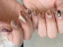 ドレス(Dress nail＆eyelash Lolonois)/ブラウンニュアンスネイル