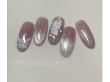 エムアンドディビューティサロン 銀座店(M&D)/【定額ゴージャス】蝶々ネイル