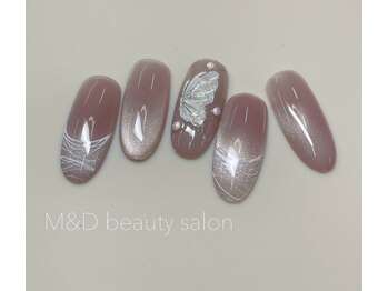 エムアンドディビューティサロン 銀座店(M&D)/【定額ゴージャス】蝶々ネイル