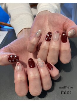 ハート×リボンネイル