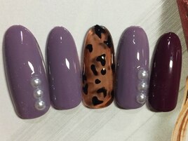 レオパード柄ネイル