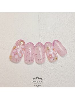 ピオニーネイル(peony nail)/雪桜 フラワー