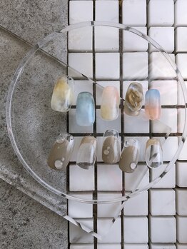 エムディーエーネイル(M.D.A NAiL)/うるっとパーツ×フレンチ