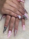 ガーリーキャラクターピンクラメ