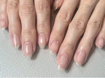 プロモート 岡山城下店(Promote)の写真/【飾らない本来の健やかな指先に】まるで透明なジェルを塗ったような、ネイキッドネイル(登録商標)