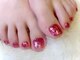 ボガスティーズネイル(Vogusty's nail)の写真/華やかサンダル映え♪宝石のようにキラキラと輝く★☆ ジュエルラメワンカラーFOOT／贅沢フットバス付♪ 