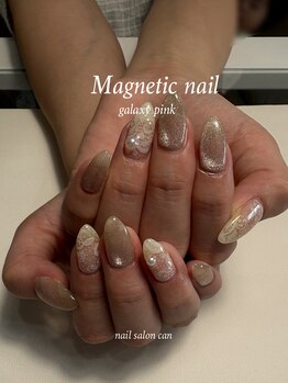 【フィルイン/長さだし/定額/マグネット】nail salon CANの写真/シンプルの中にさりげないオシャレさを◎オフィスにも馴染む大人可愛いアートでワンランク上の指先へ♪