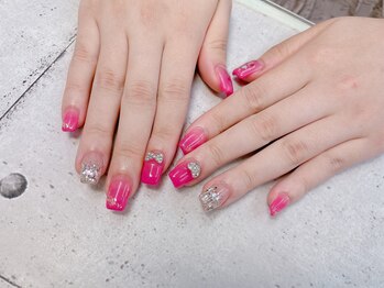 ネイル ビューティーマジック 葛西本店/ピンクラブリーネイル